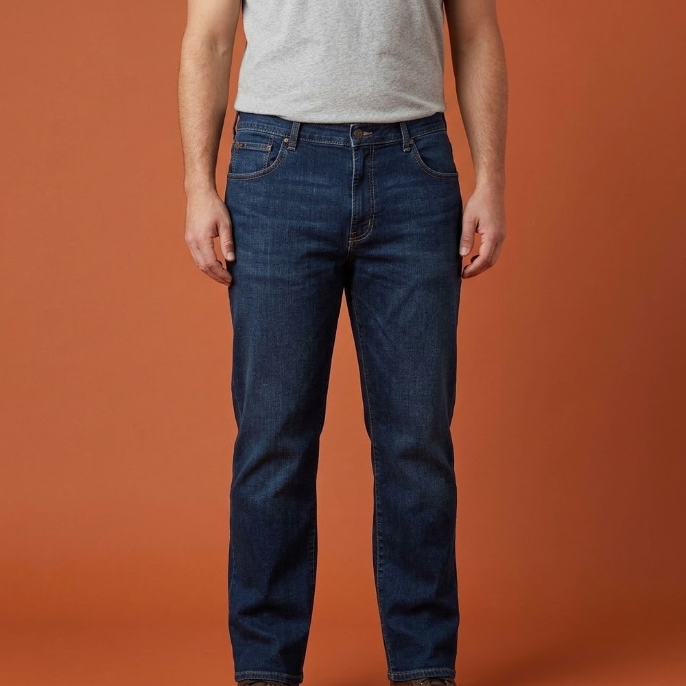 Lee L342 Modern Series Straight Fit Jeans Mens 42x30 Blue Stretch EUC